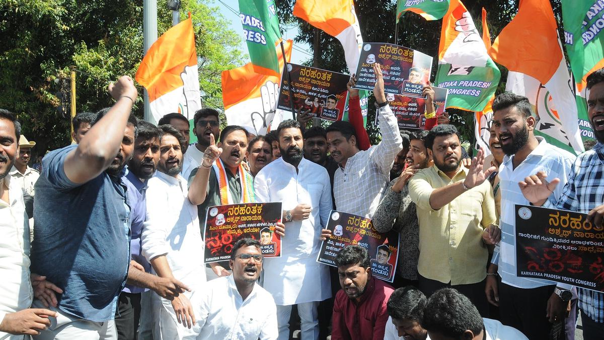 Youth Congress workers stage protest