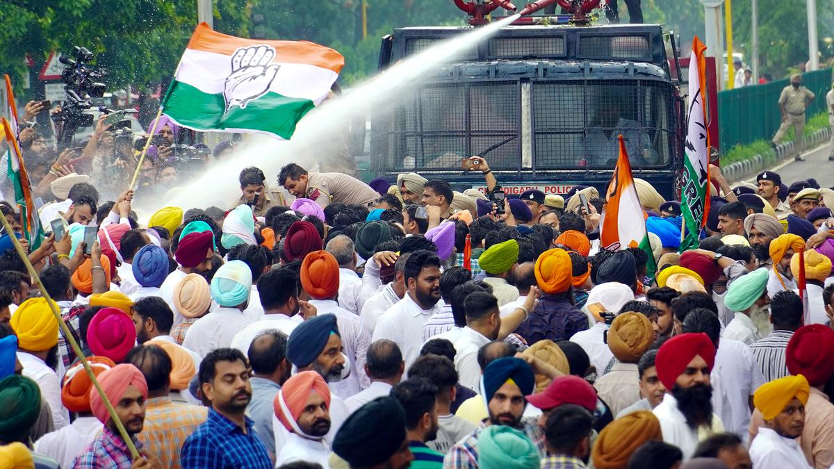 Congress stages demonstrations in Punjab, Haryana, Himachal Pradesh