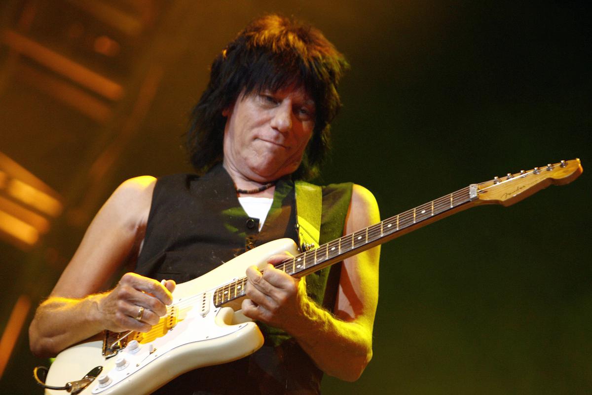 British guitarist Jeff Beck performs on the Stravinski hall during the 41st Montreux Jazz Festival in Montreux, Switzerland in 2007. File.
