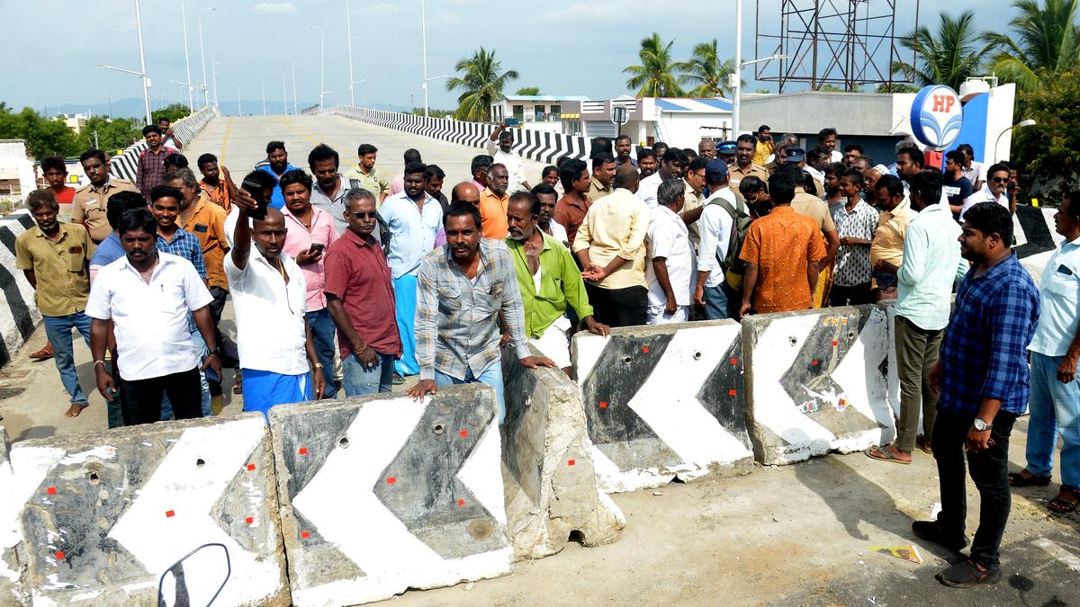 Closure of newly-constructed ROB at Balakrishnapuram leads to commotion