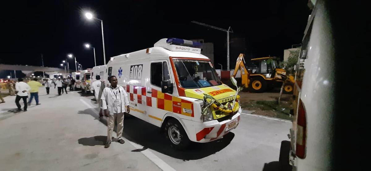 Ambulances and first responders rushed to the airport after the Air India Express flight from Tiruchi-Sharjah was grounded due to a technical glitch.