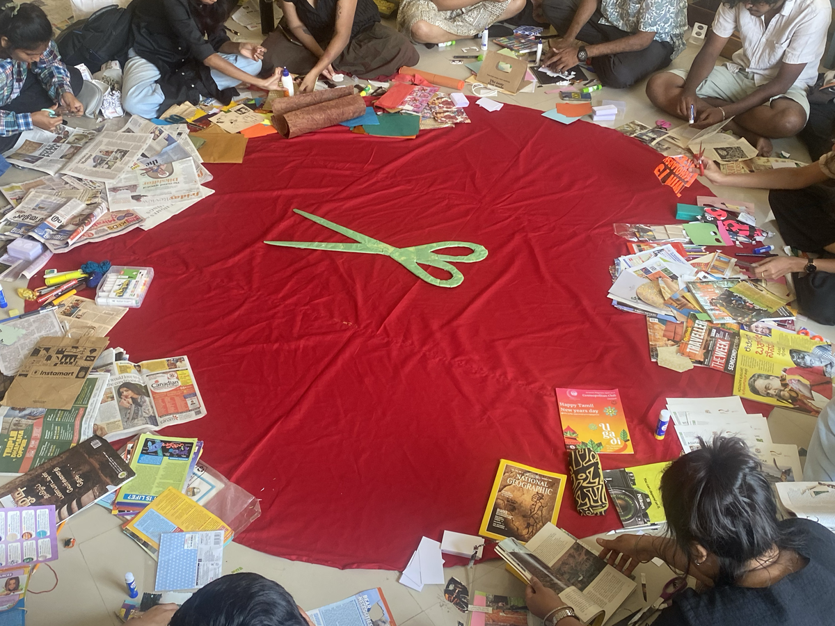 A zine-making workshop in Tambaram by Prasanna Venkatesh and Keerthana Alageshan