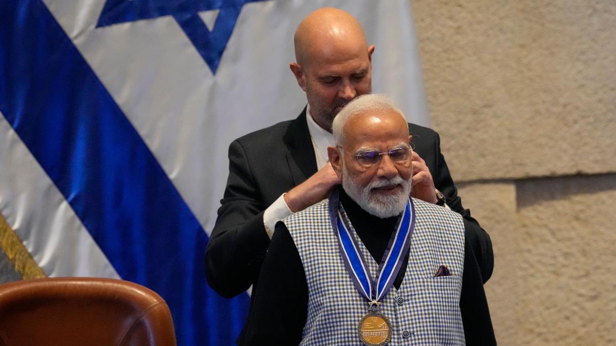 PM Modi conferred with Israel’s ‘Speaker of the Knesset Medal’