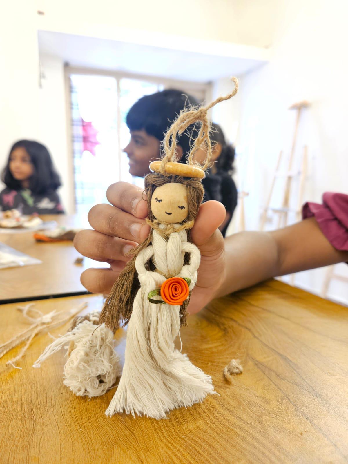 From macrame doll making workshop at The Whitepaper Creative