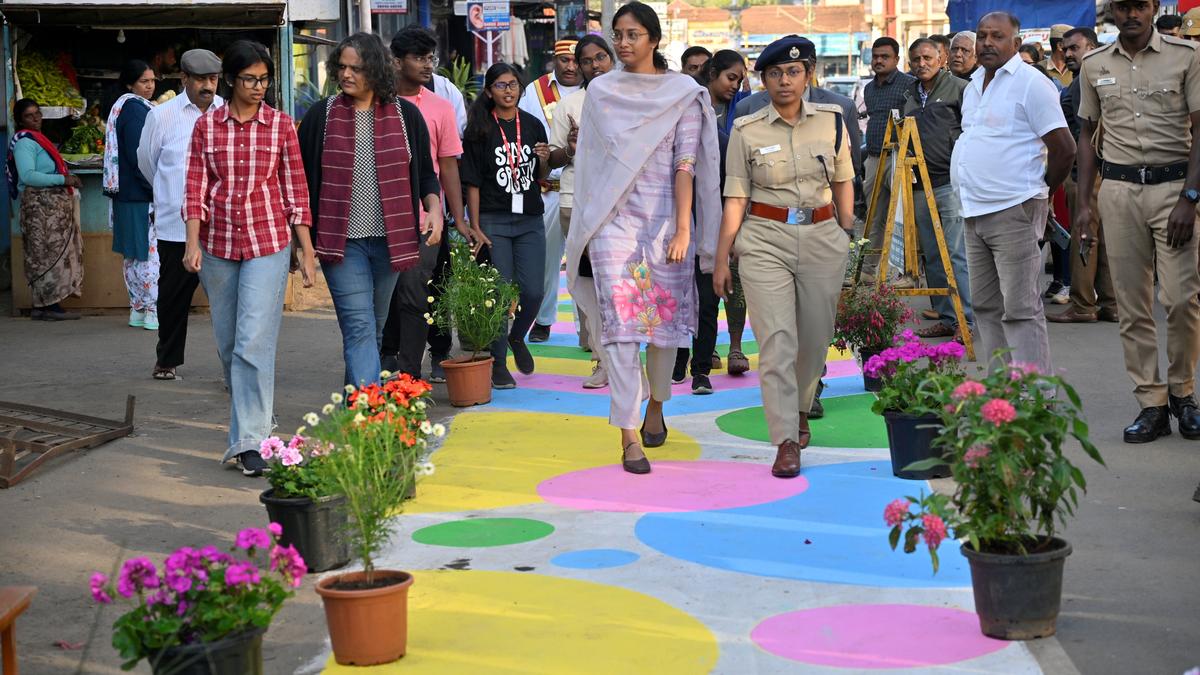 Walking path along Commercial Road to make Ooty town more accessible to pedestrians