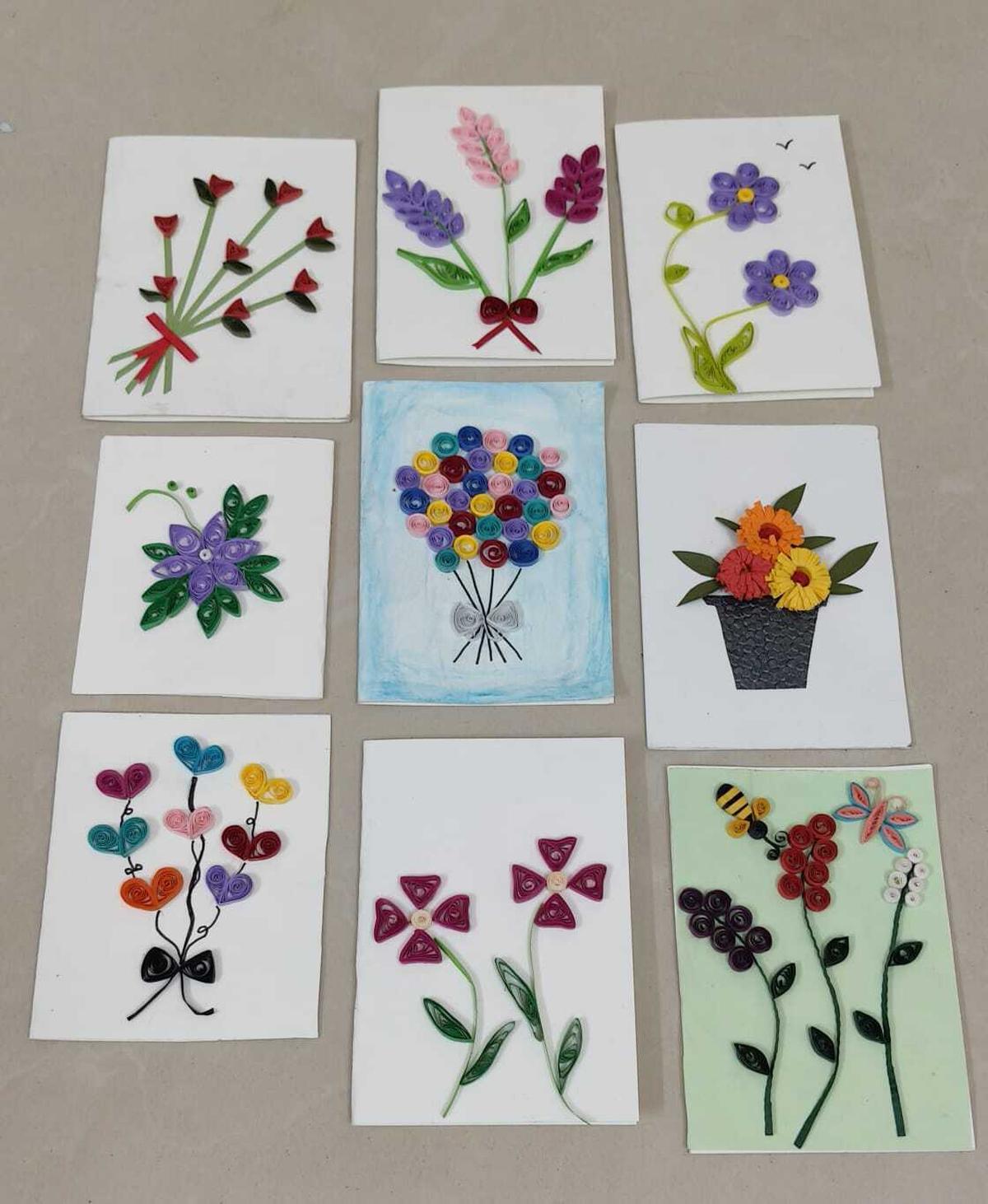 Beberapa kartu ucapan buatan Kavya.