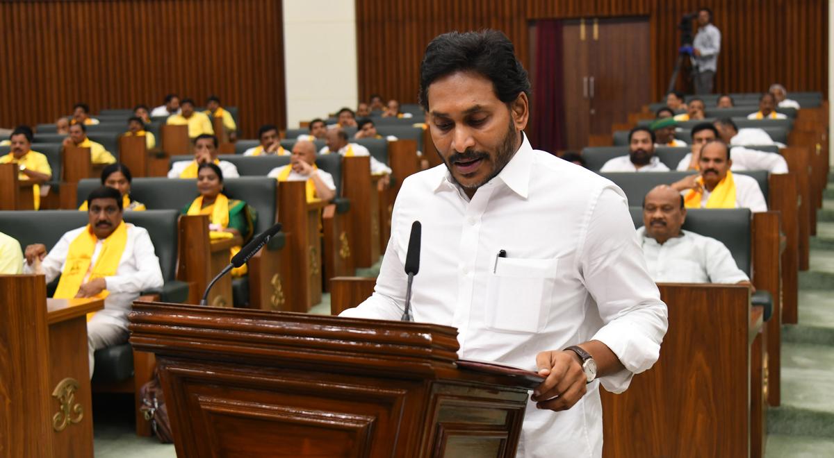 Jagan takes oath in A.P. Assembly, wishes Naidu, Pawan - The Hindu