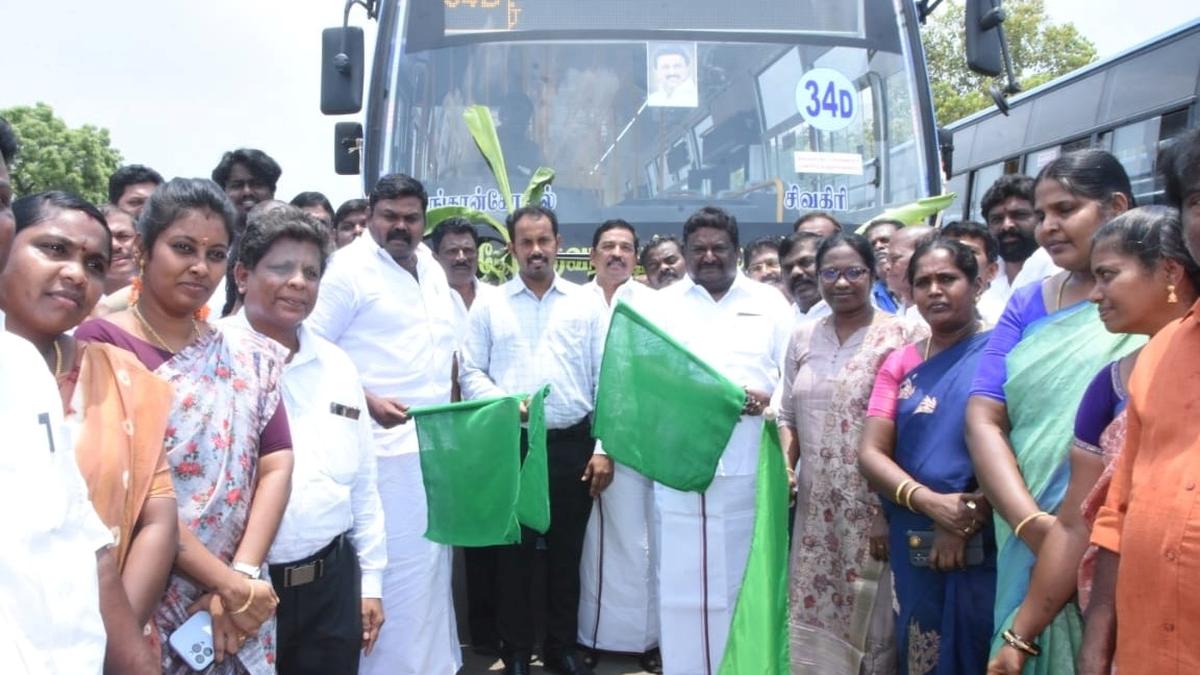 Minister flags off 8 new buses, lays foundation stone for additional workshop building