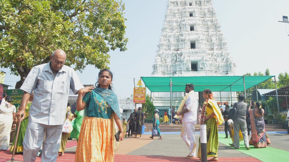 Thousands of devotees perform Satyanarayana Vratam at Annavaram temple