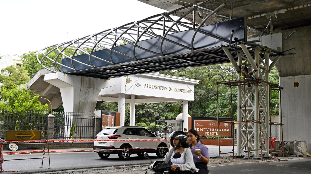 New foot overbridge coming up near PSG College in Coimbatore