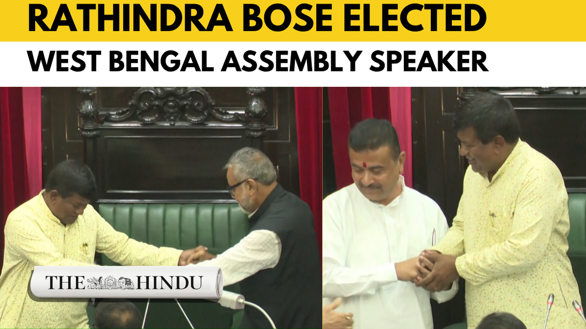 Watch: Rathindra Bose elected Speaker of West Bengal Assembly unopposed