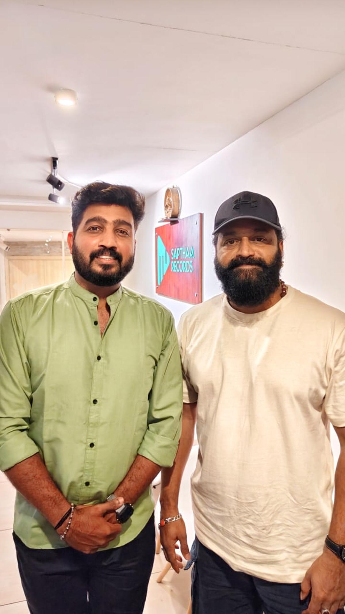Suraj Sudhan with Rishab Shetty Suraj Sudhan with Rishab Shetty