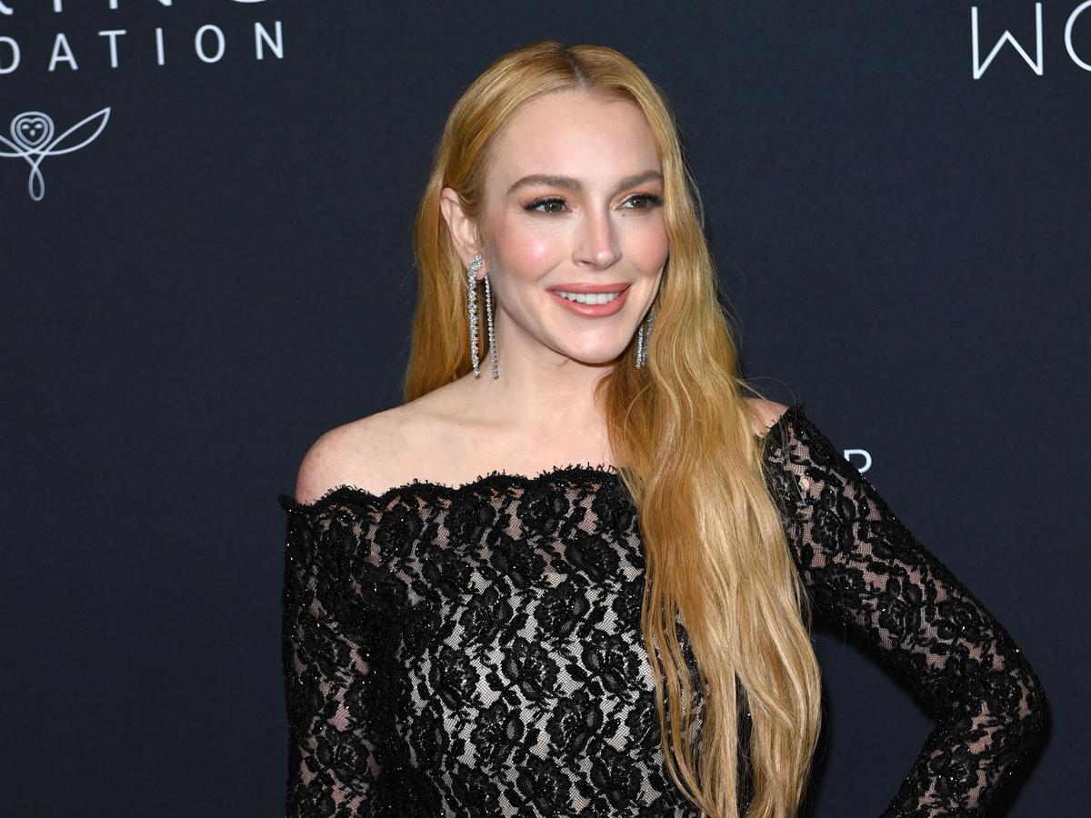 US actress Lindsay Lohan attends the 2024 Kering Foundation’s Caring for Women dinner at The Pool in New York City on September 9, 2024