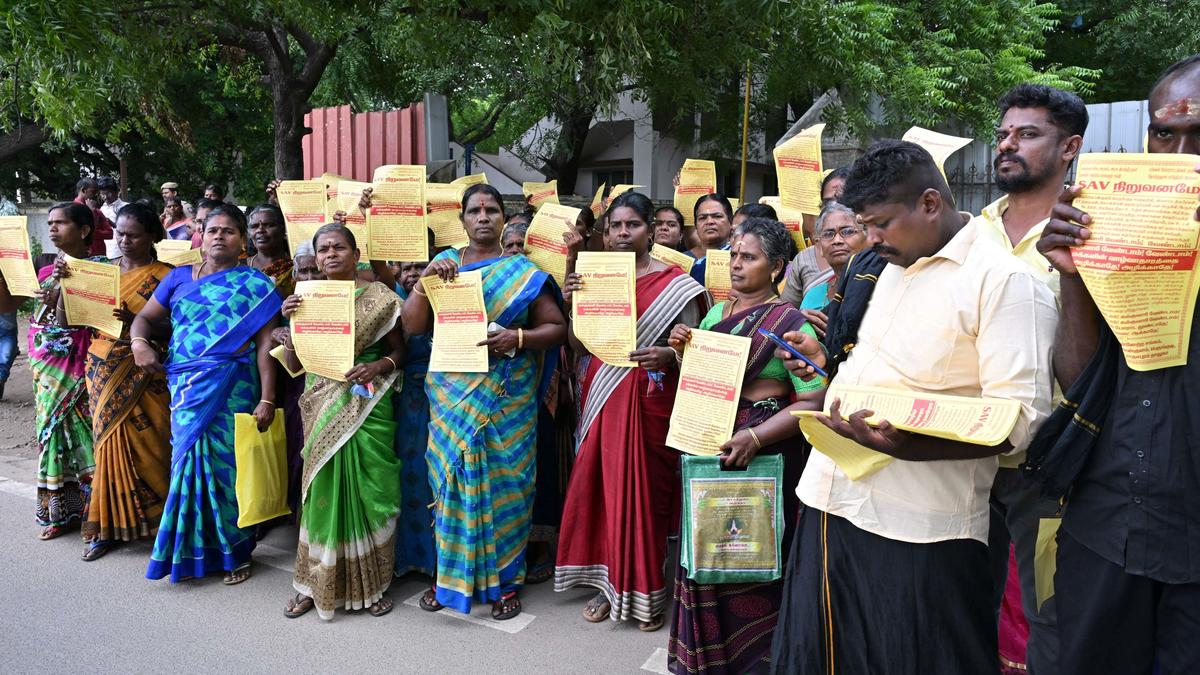 Veppilankulam residents oppose establishment of stone quarry in Perungudi