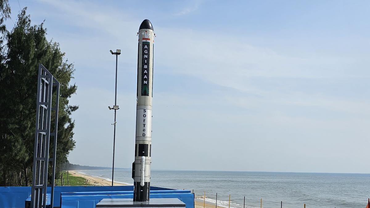 Chennai-based Agnikul Cosmos begins integration of its first satellite rocket with launchpad at SDSC SHAR in Sriharikota
