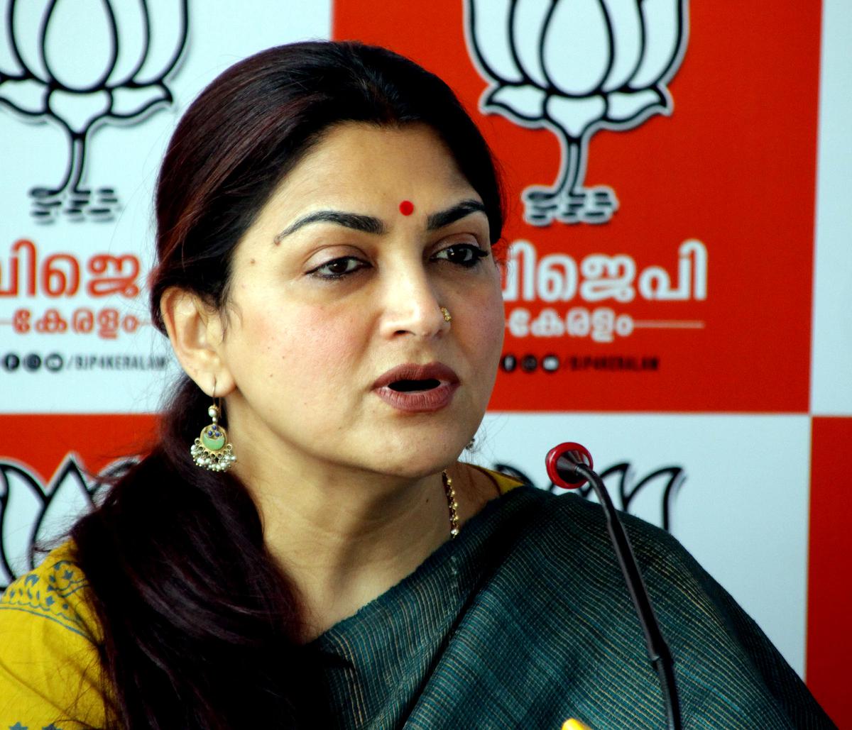 Khusbhu Sundar BJP NCW Saidai Sadiq DMK The Hindu