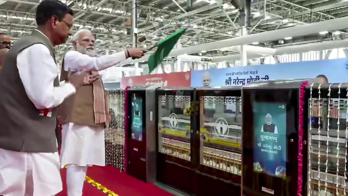 PM Modi flags off Meerut Metro, Namo Bharat train