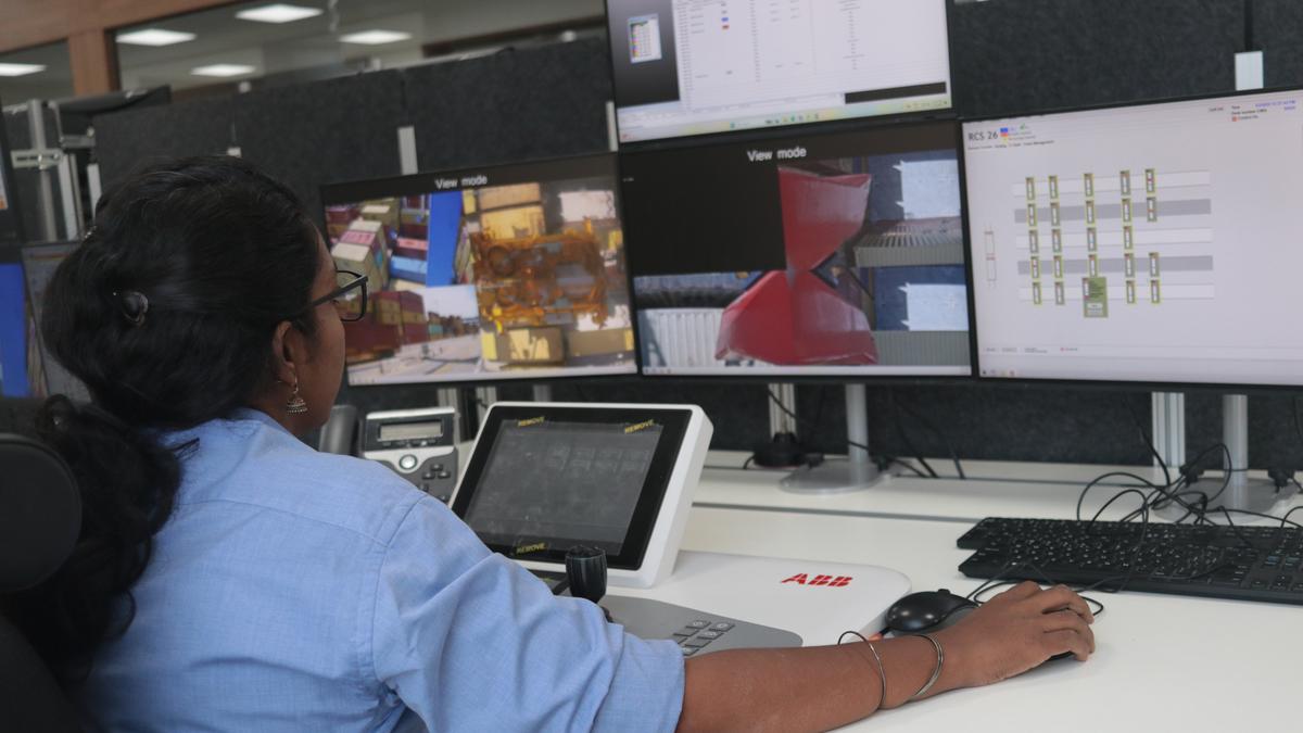 International Women’s Day: Meet the women who operate automated cranes at Vizhinjam international port in Thiruvananthapuram