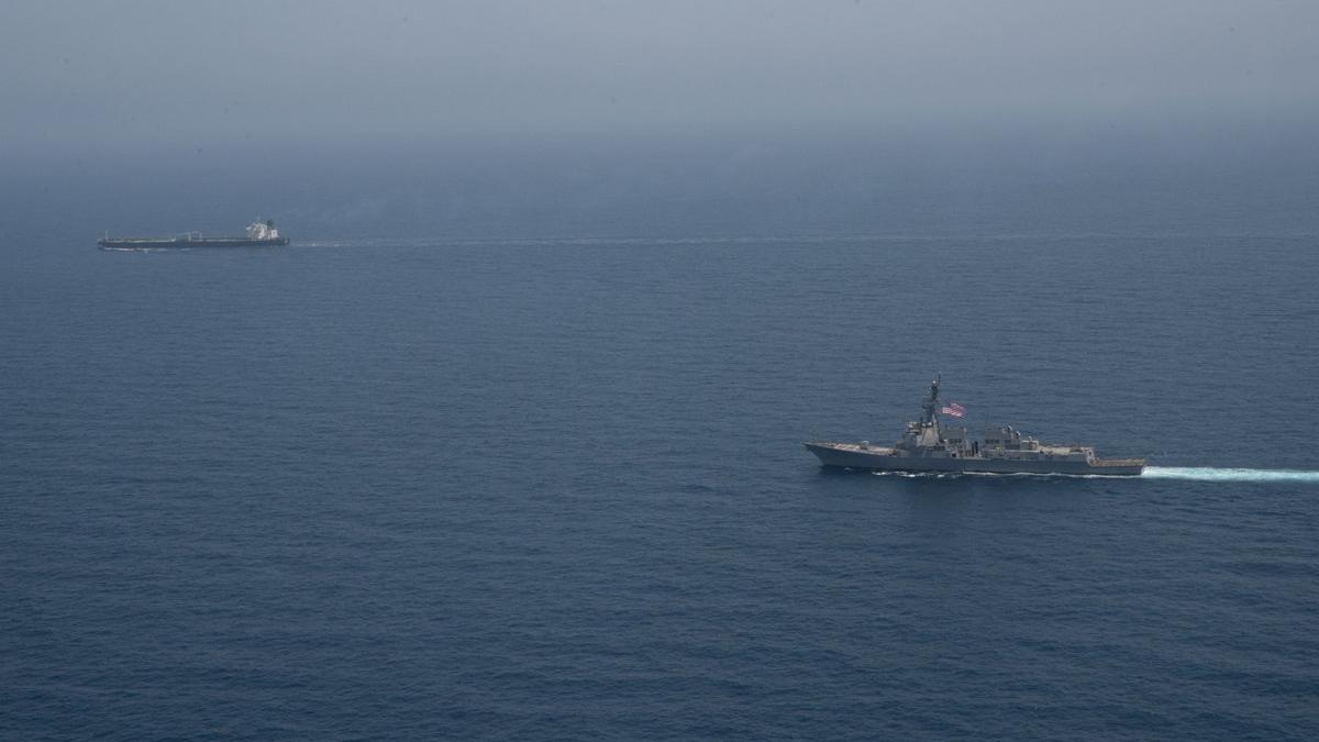U.S. Navy intercepts Iran-linked vessel in Arabian Sea