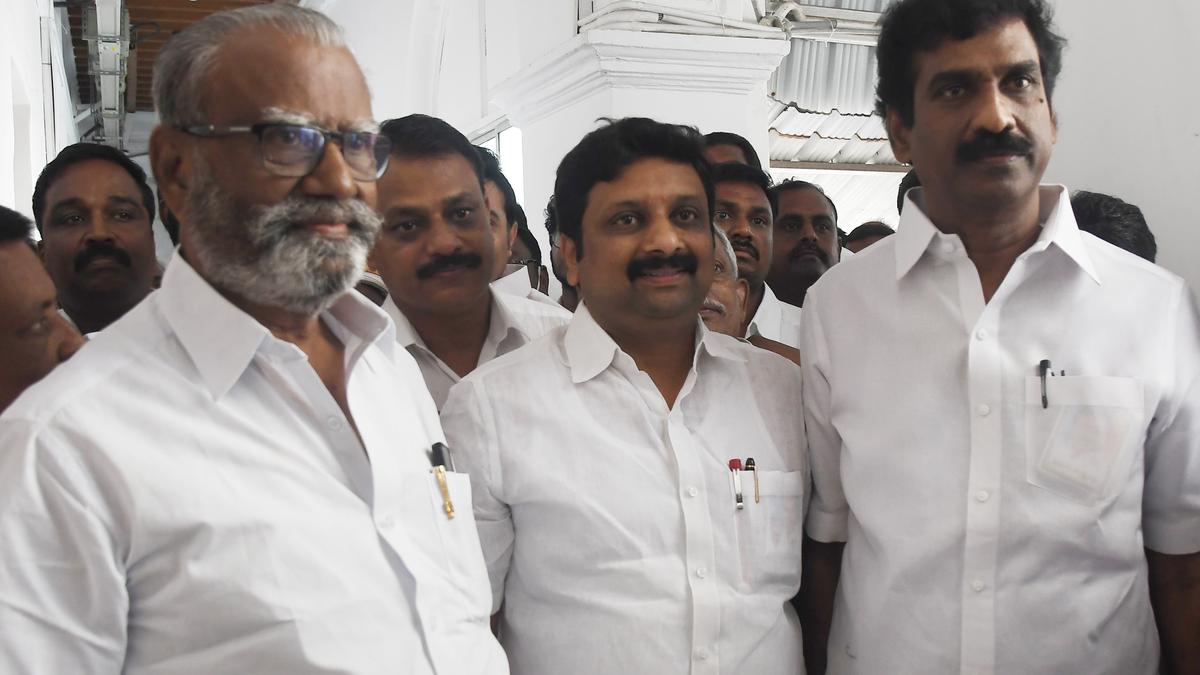 DMK candidates file nominations for Rajya Sabha polls - The Hindu