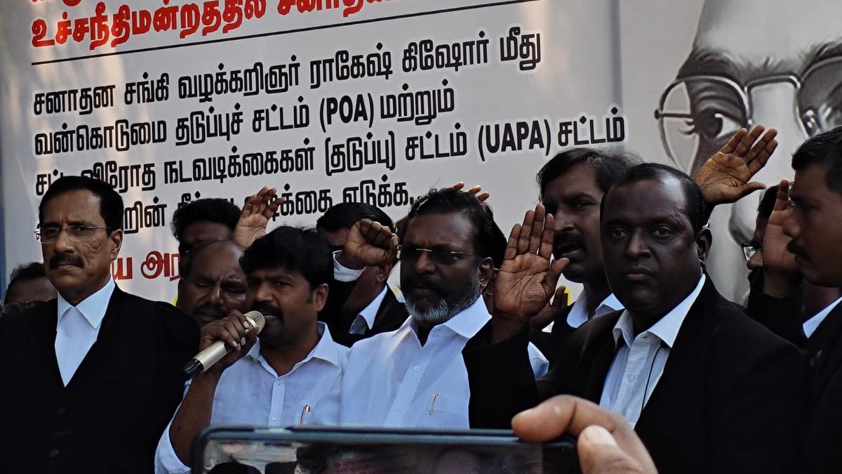 VCK MP Thol. Thirumavalavan demands registration of criminal case against lawyer who attempted to attack CJI