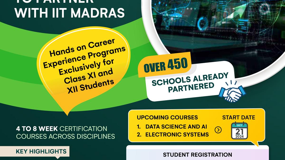 IIT Madras offers certificate courses in data science and AI for schoolchildren