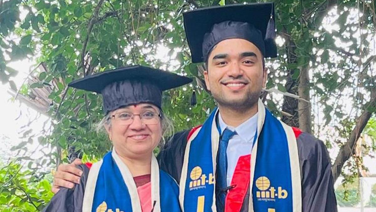 Mother, son receive degrees on the same stage at IIIT-B