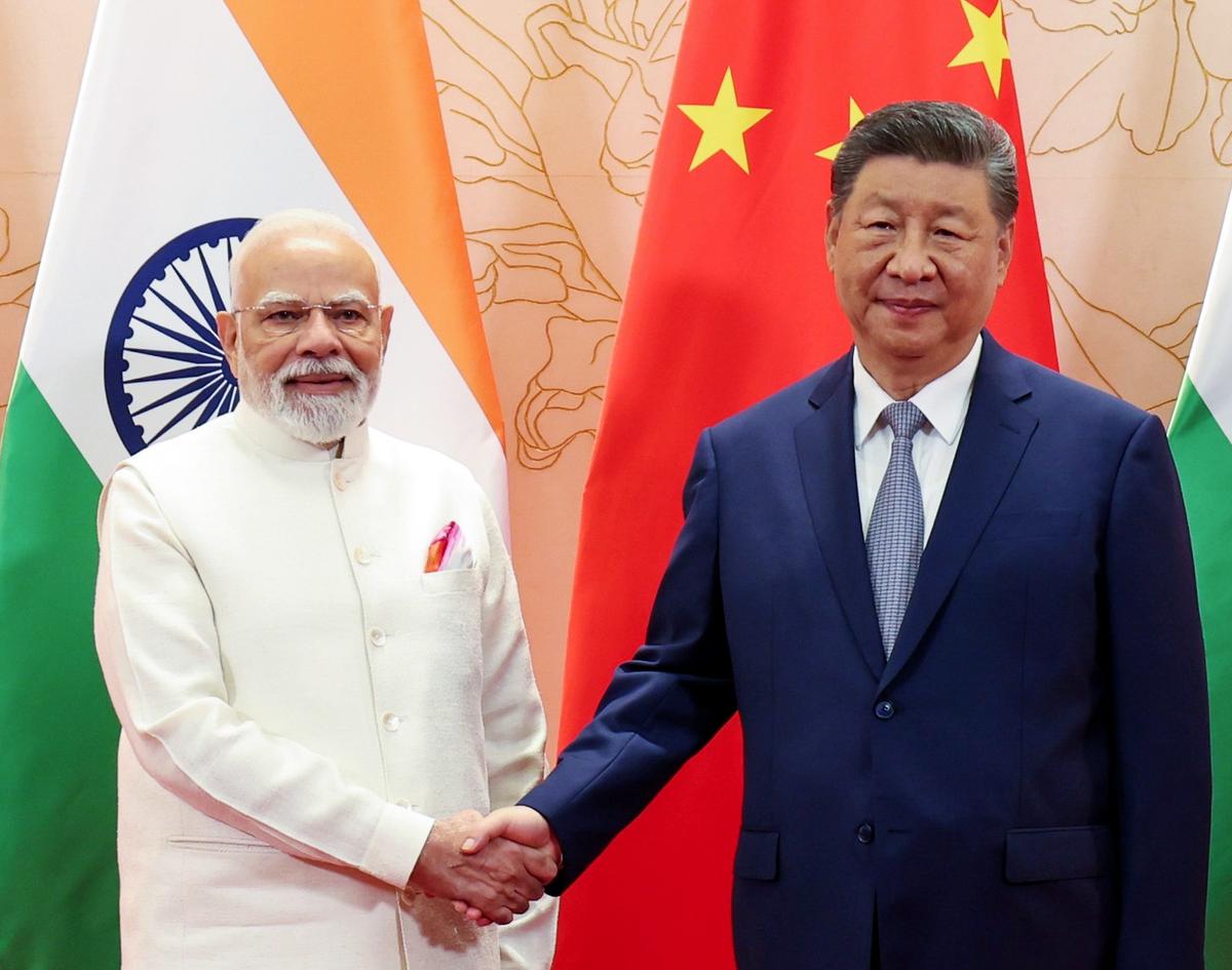 Tianjin [China], 31 (ANI): Prime Minister Narendra Modi holds a bilateral meeting with Chinese President Xi Jinping in Tianjin, China, on Sunday. (Modi website/ANI Photo)