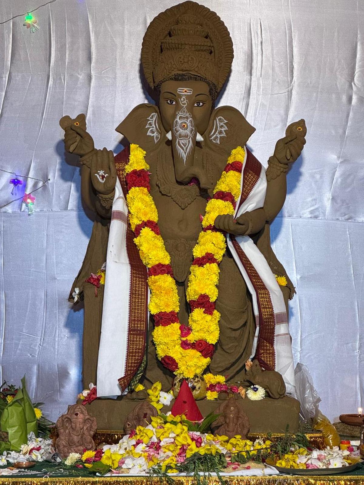 Clay idol at Sunny Isles Housing Society in Visakhapatnam. Clay idol at Sunny Isles Housing Society in Visakhapatnam.