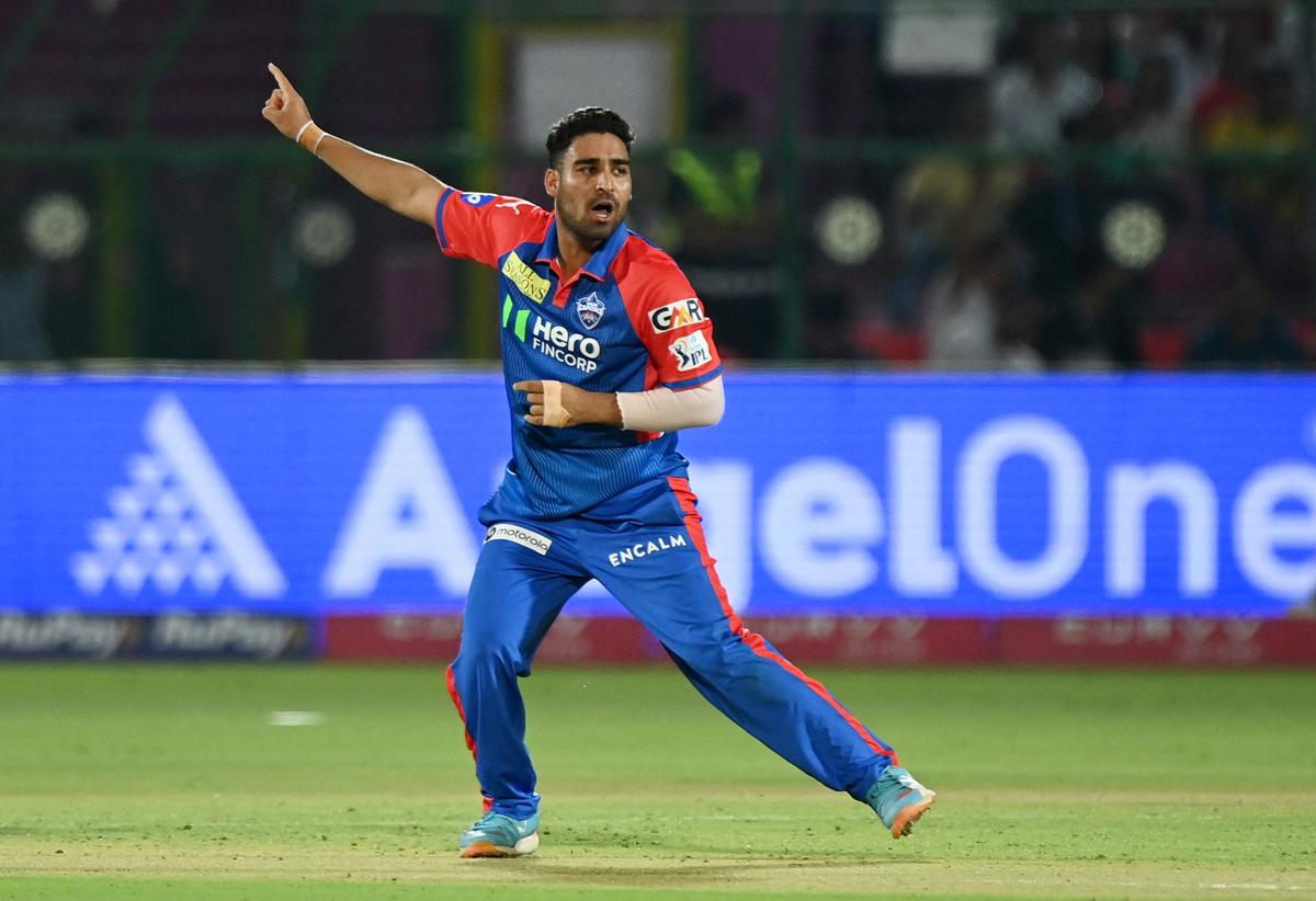 Delhi Capitals’ Vipraj NIgam in action during a match.