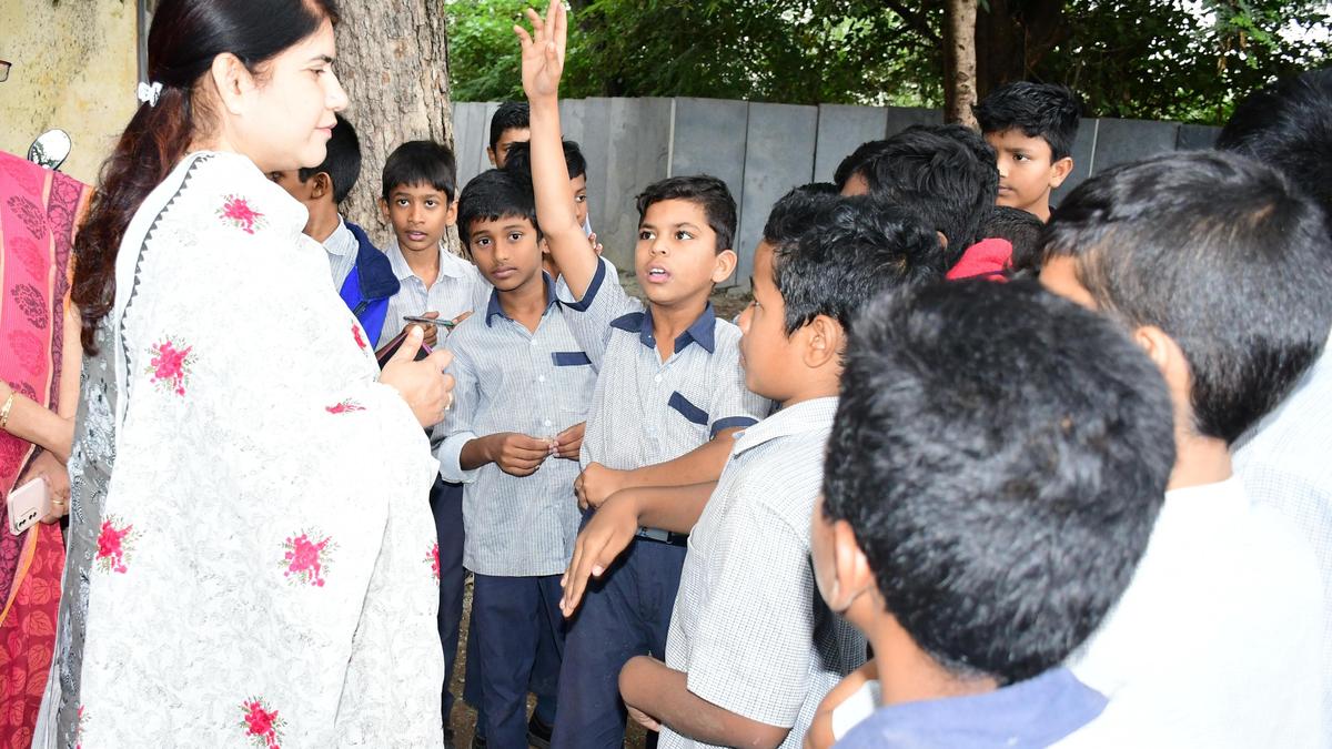 Nandyal Collector inspects Model School in Mitnala village