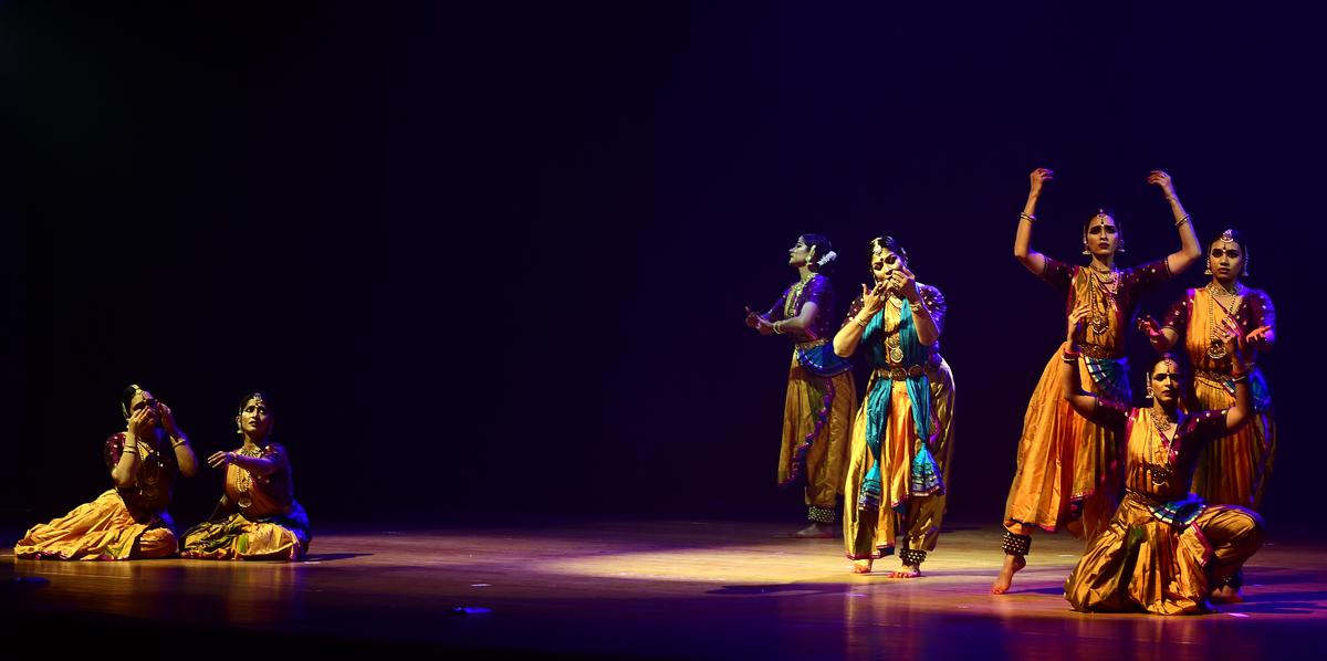 Geetha Chandran presented the Purusharthas as four segments at her thematic performance during the Music Academy’s dance festival, held on January 8, 2024.