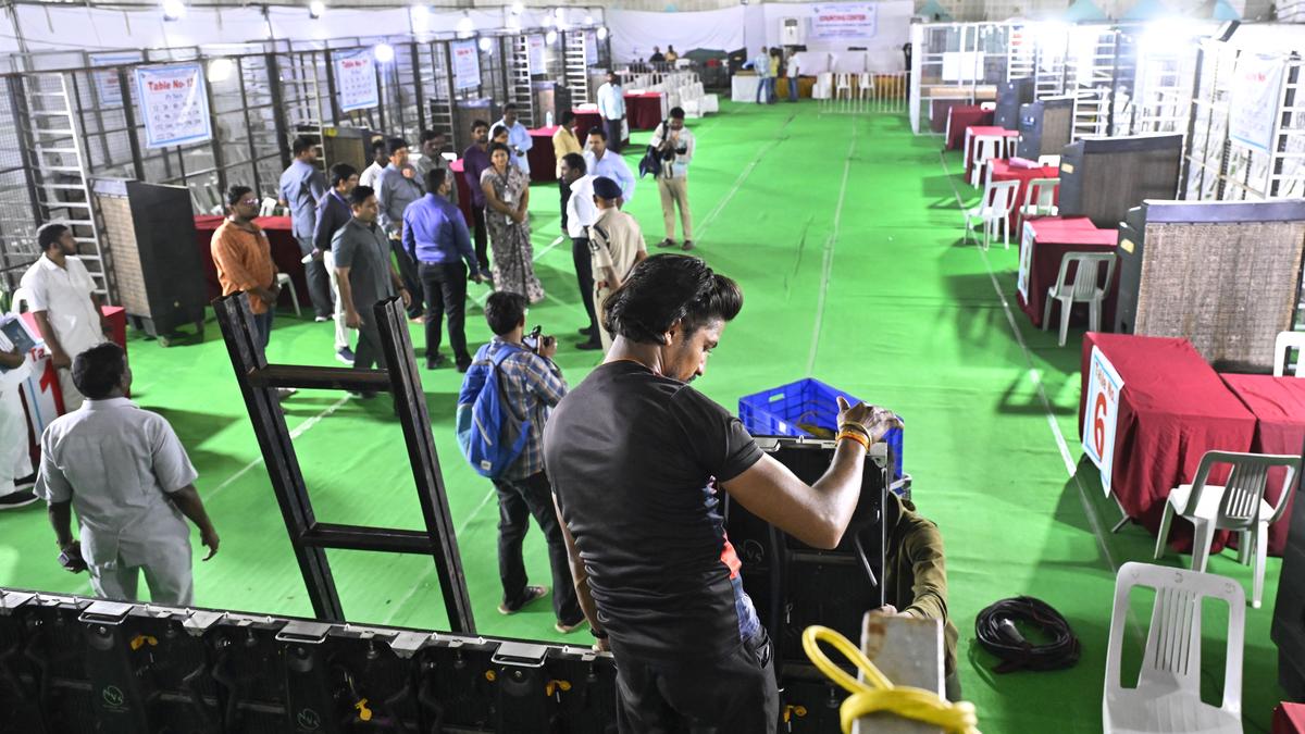 Stage set for counting of votes of Lok Sabha elections in Telangana on  Tuesday - The Hindu