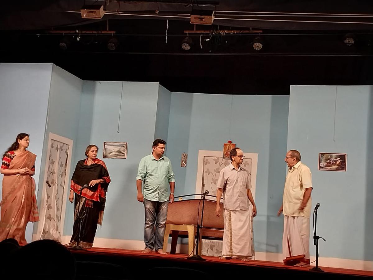 A scene from the Tamil play, Jugalbandhi.