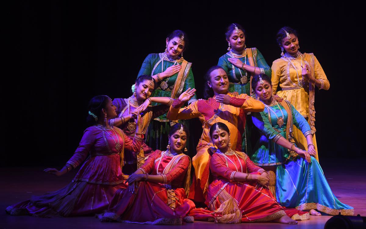 Students of Abhinava Dance Company.