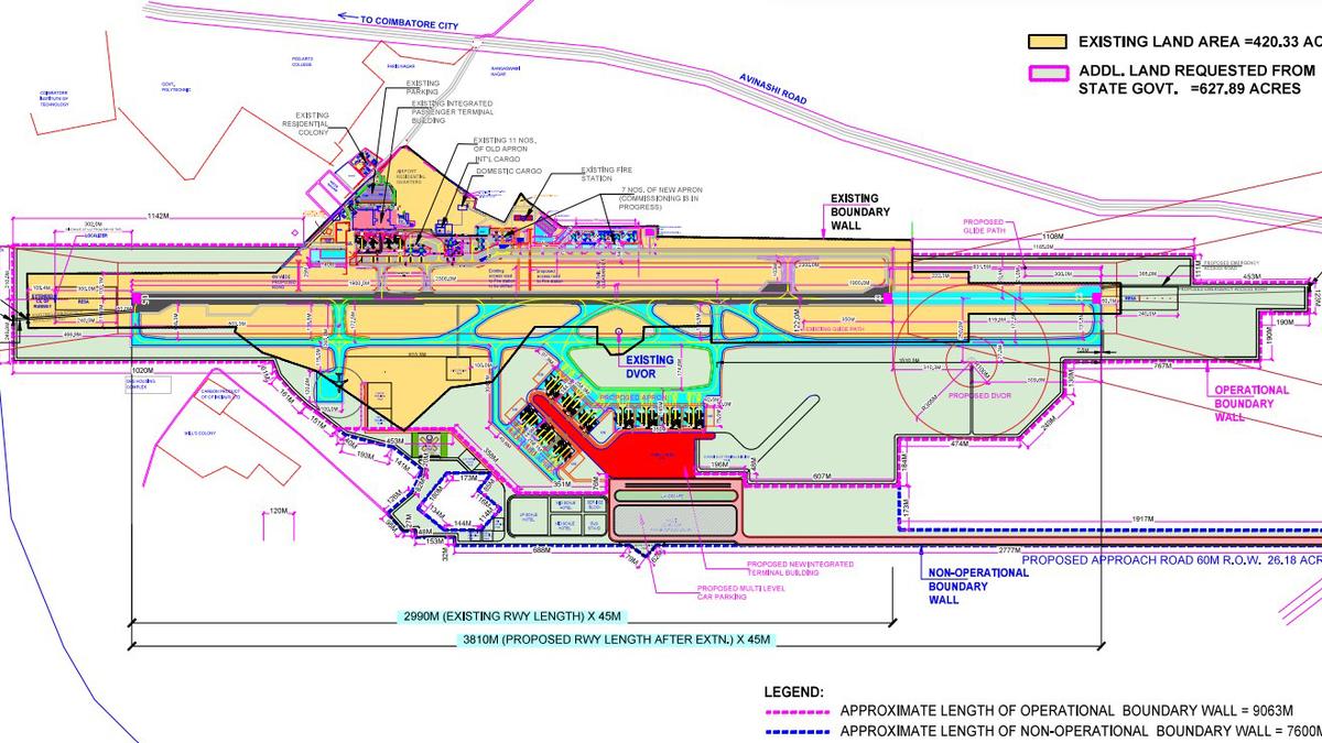 Proposed master plan gives glimpse of expansion works at Coimbatore ...
