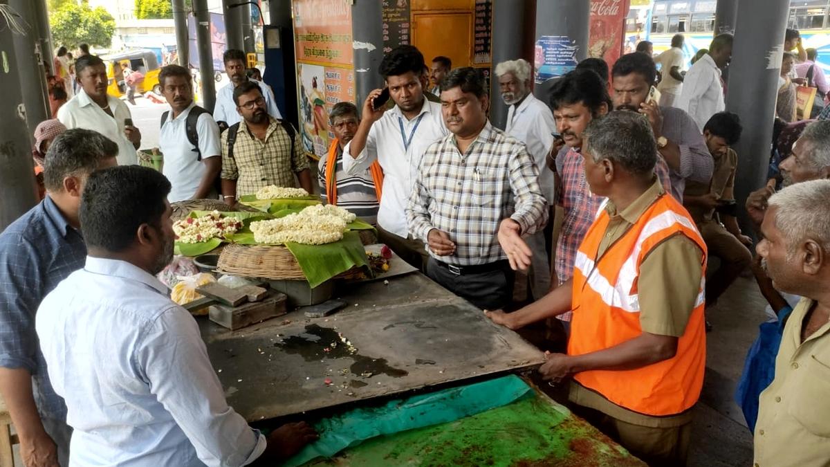 Corporation clears encroachments on platforms at Central Bus Terminus