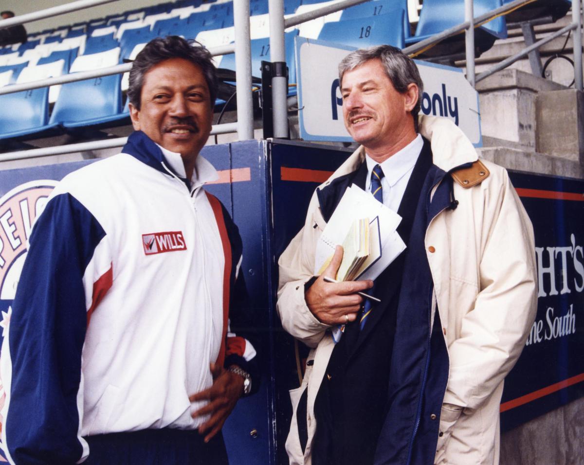 Aunshuman Gaekwad (left) and Richard Hadlee.