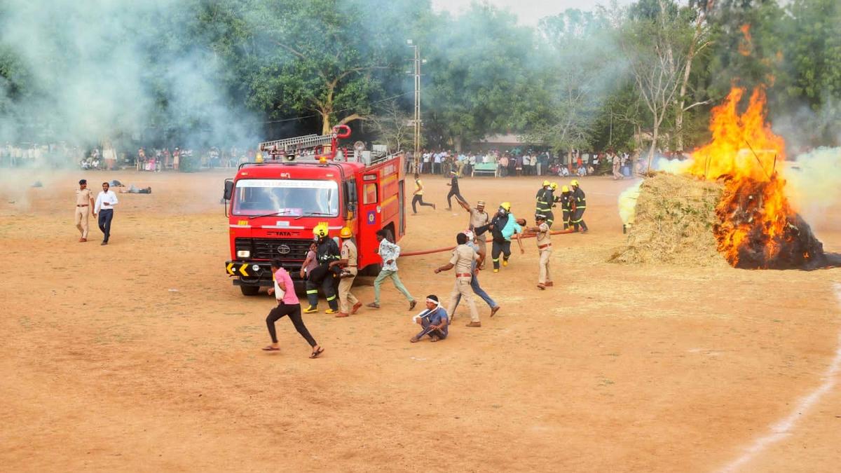 Civil defence preparedness exercise at Raichur Thermal Power Station