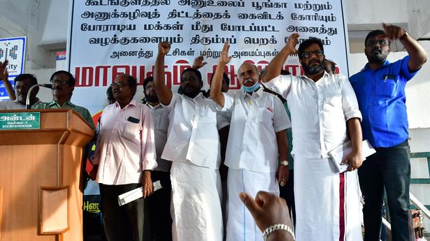 Anti-nuclear groups stage demo