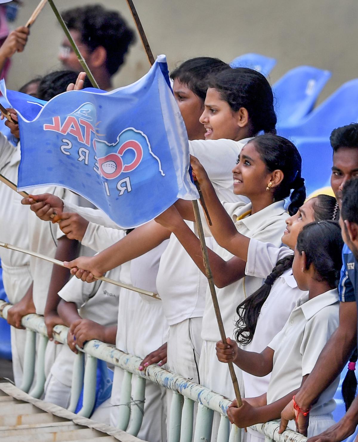 Young cricketers are excited in the first edition of Andhra Premier League (APL) being held at ACA VDCA Stadium in Visakhapatnam. Young cricketers are excited in the first edition of Andhra Premier League (APL) being held at ACA VDCA Stadium in Visakhapatnam.