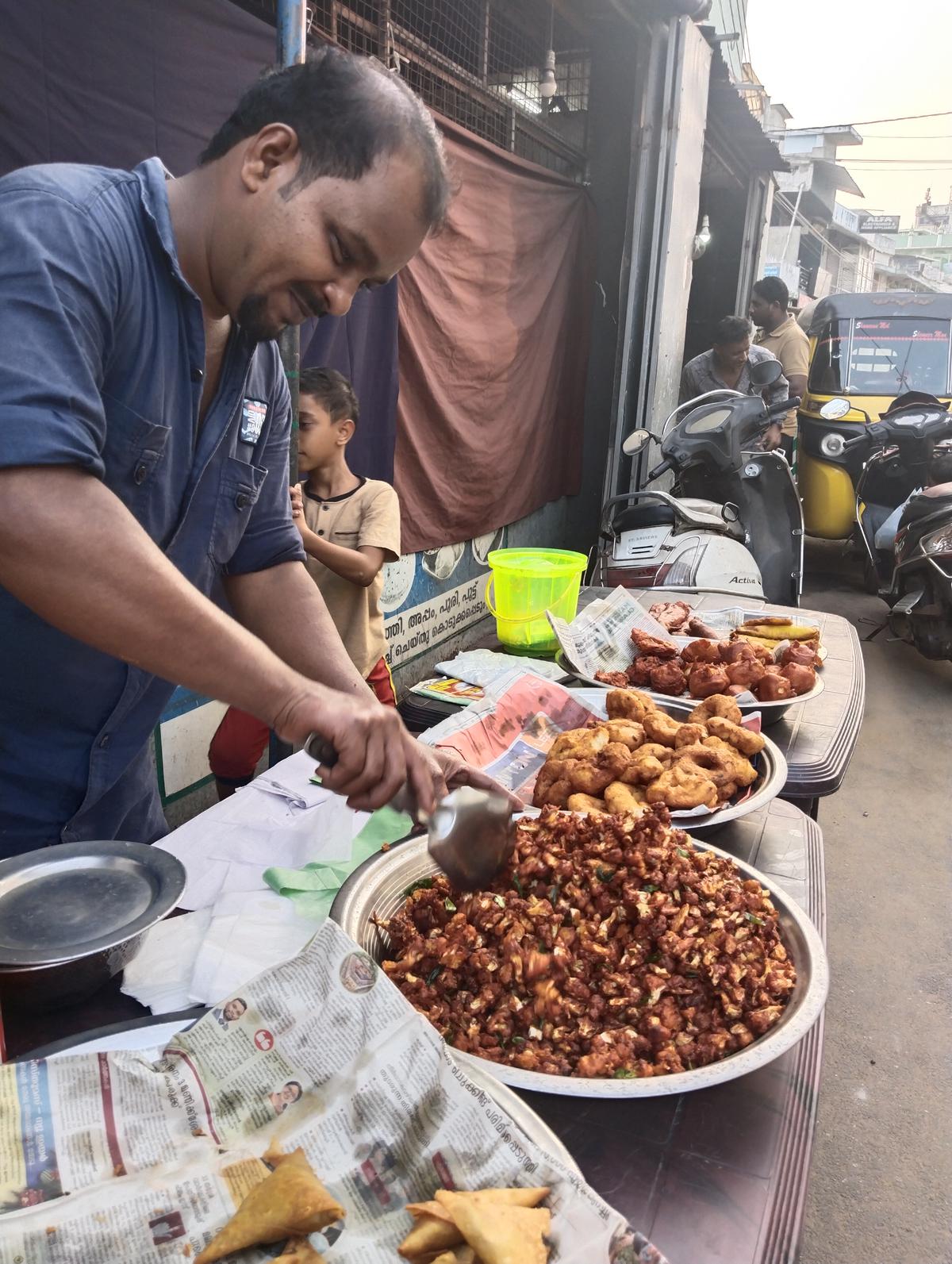 Noufar Khan selling snacks near Beemapally Dargah Shareef