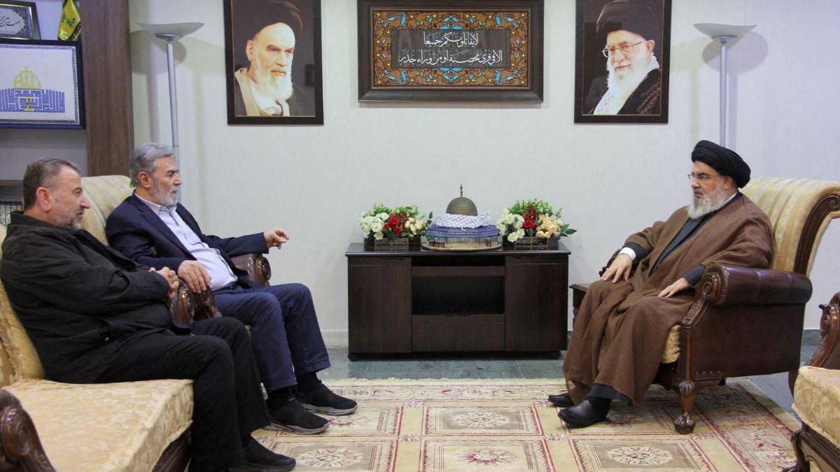 Lebanon's Hezbollah chief Hassan Nasrallah meets Hamas, Islamic Jihad officials