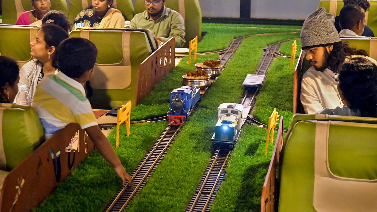 Platform 65, a trainthemed restaurant in Visakhapatnam, serves food on toy train The Hindu