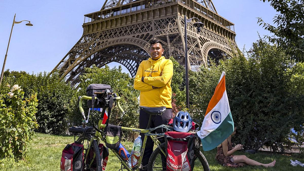 Covering 22,000 km in 2 years, Kerala cyclist reaches Paris to cheer for Neeraj Chopra