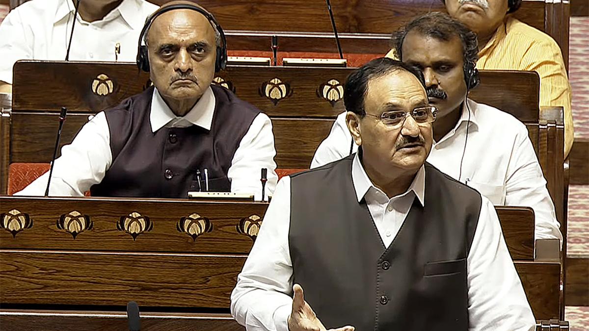 Nadda defends government in Rajya Sabha, counters Opposition’s attacks on economy, education