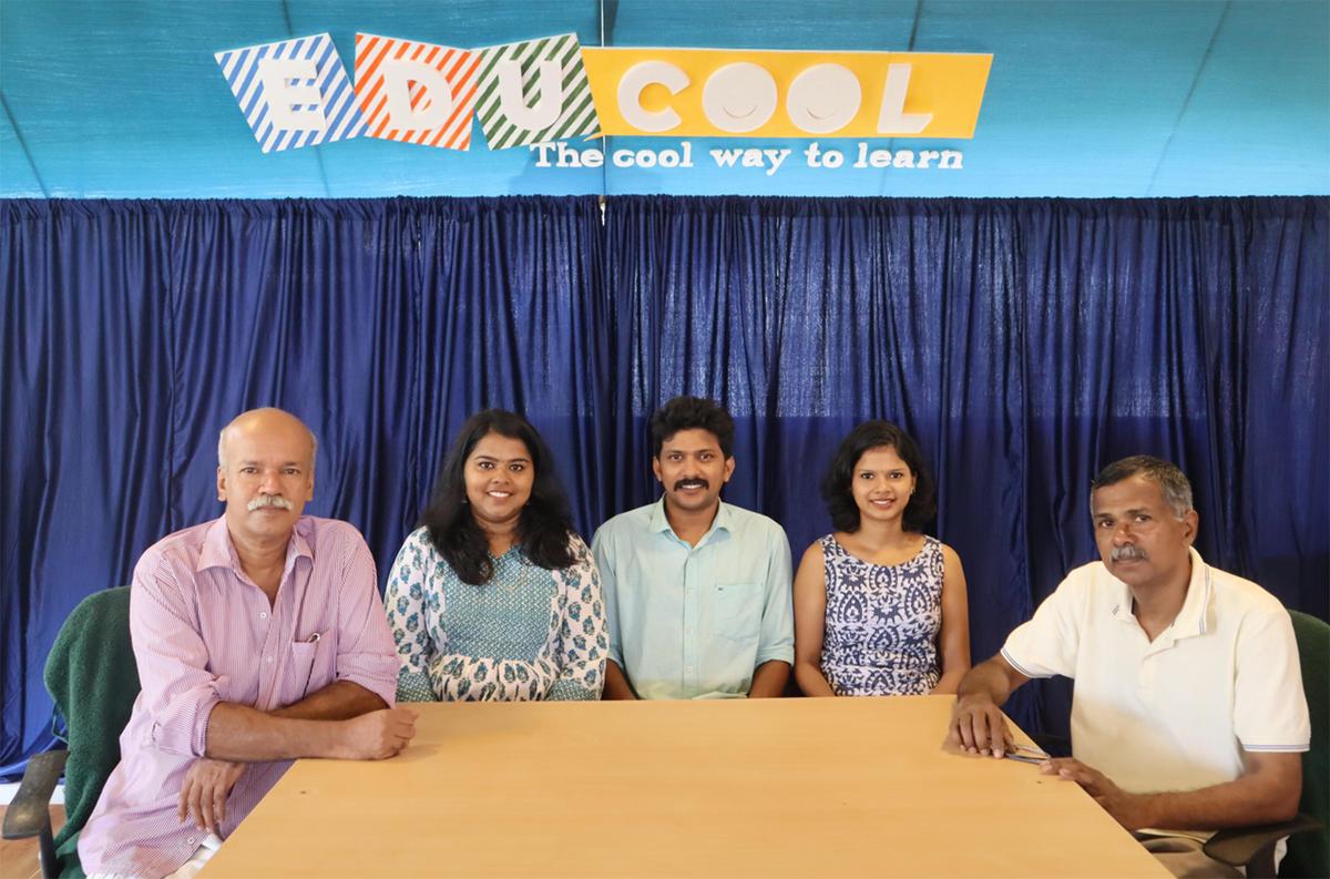 Educool educators (From left) Sreekumar VS, Sruthy Poovattil, Akhil Joseph, Meera Poovattil and Thomas J Poovattil