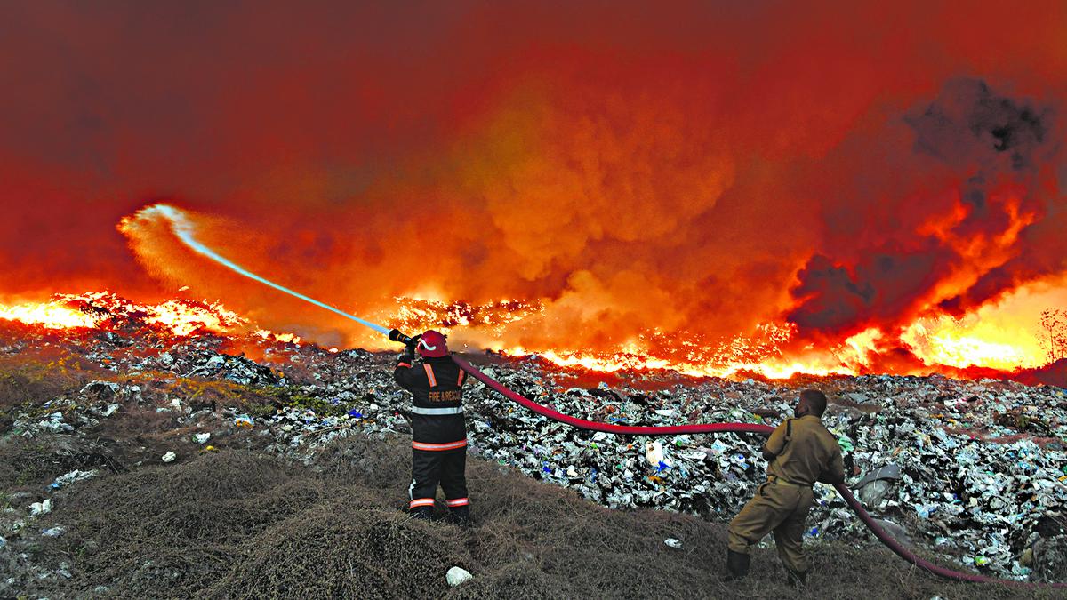 Fire at Kochi’s Brahmapuram waste treatment plant has become an annual phenomenon