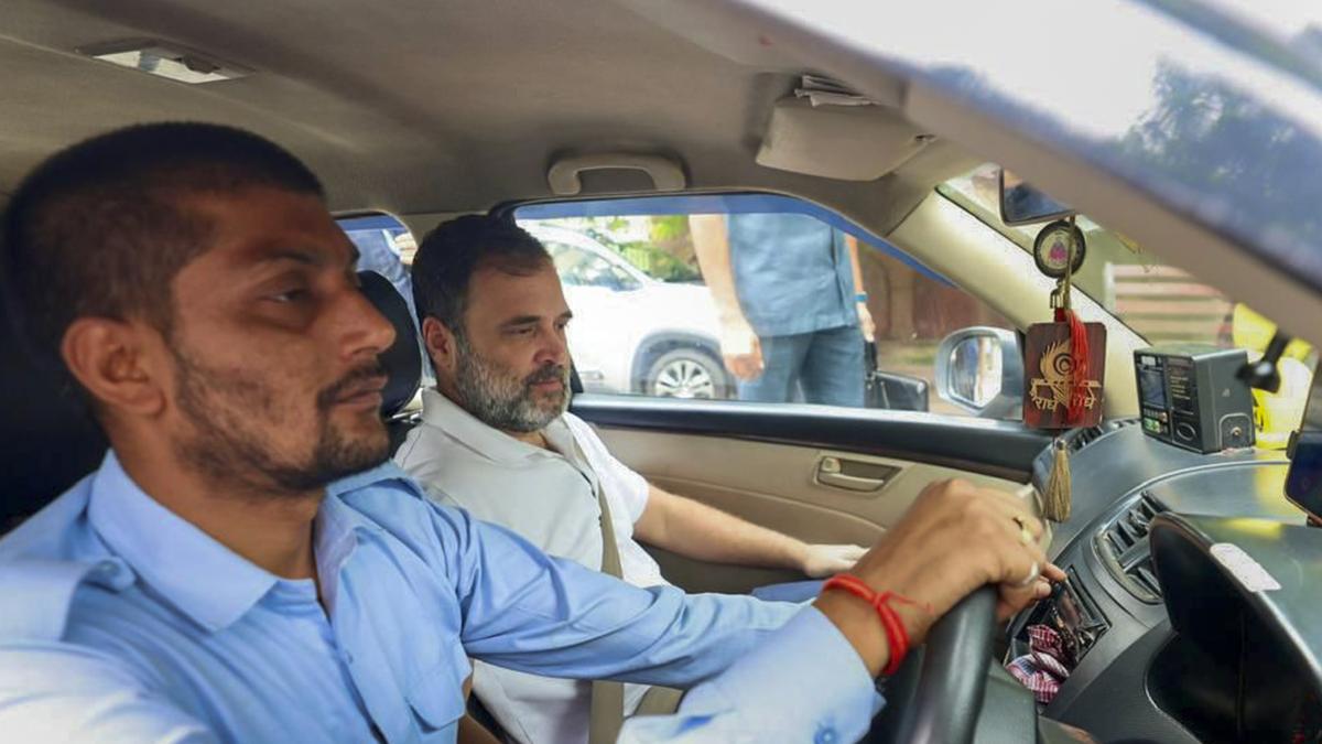 Rahul Gandhi draws attention to the plight of gig workers and posts a video of his ride in an Uber taxi