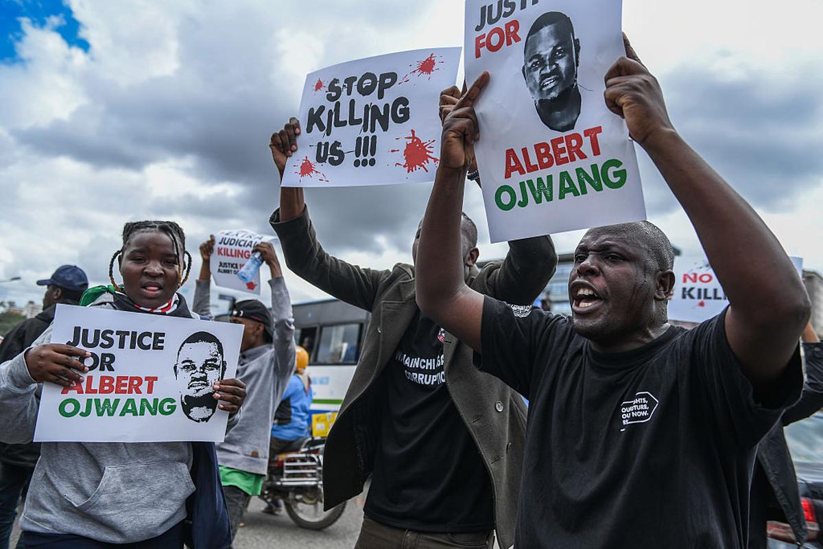 An anti-government protest demanding an end to police brutality and killings, on June 9, 2025 in Nairobi, Kenya. An anti-government protest demanding an end to police brutality and killings, on June 9, 2025 in Nairobi, Kenya.